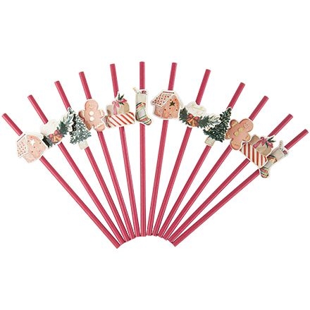 12 Pailles Noël Gourmand 