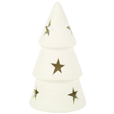 Sapin Etoiles avec Led - Blanc Mat 