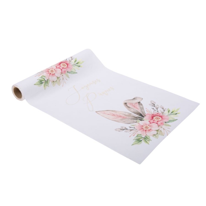 Chemin de Table Joyeuses Pques Lapinou Flowers 