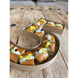 Plateau en Carton Kraft Chiffre 8 - 40 cm - Alimentaire. n°1