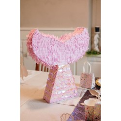 Pinata Queue de Sirne Rose et Iridescente - 40 cm. n2