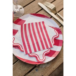 6 Assiettes Mix&Match  Rouge et Blanc. n2