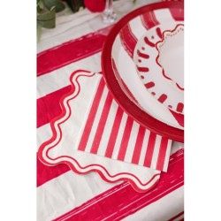 10 Serviettes Mix&Match  Rouge et Blanc. n1