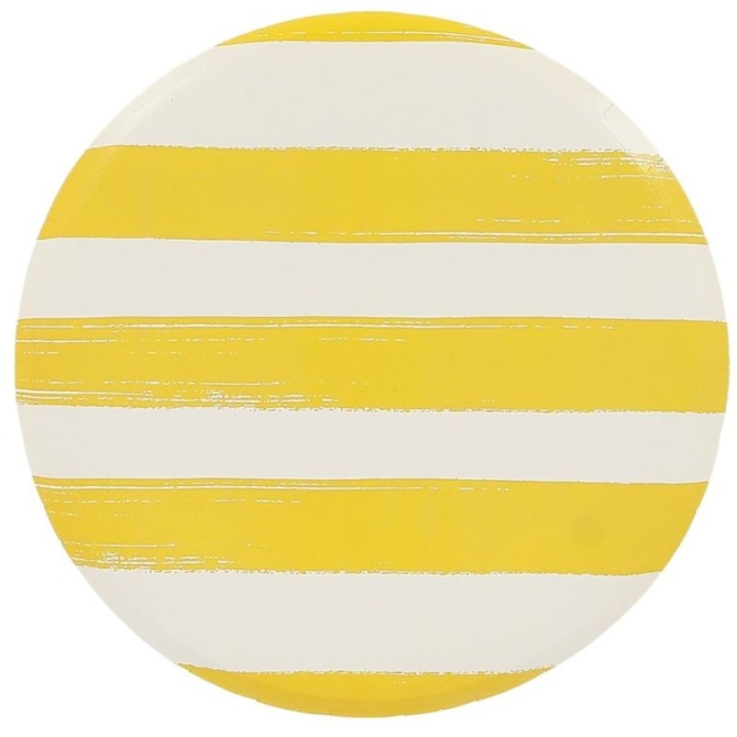 6 Assiettes Mix&Match  Jaune et Blanc 