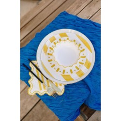 6 Assiettes Mix&Match  Jaune et Blanc. n2