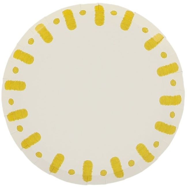 6 Petites Assiettes Mix&Match  Jaune et Blanc 