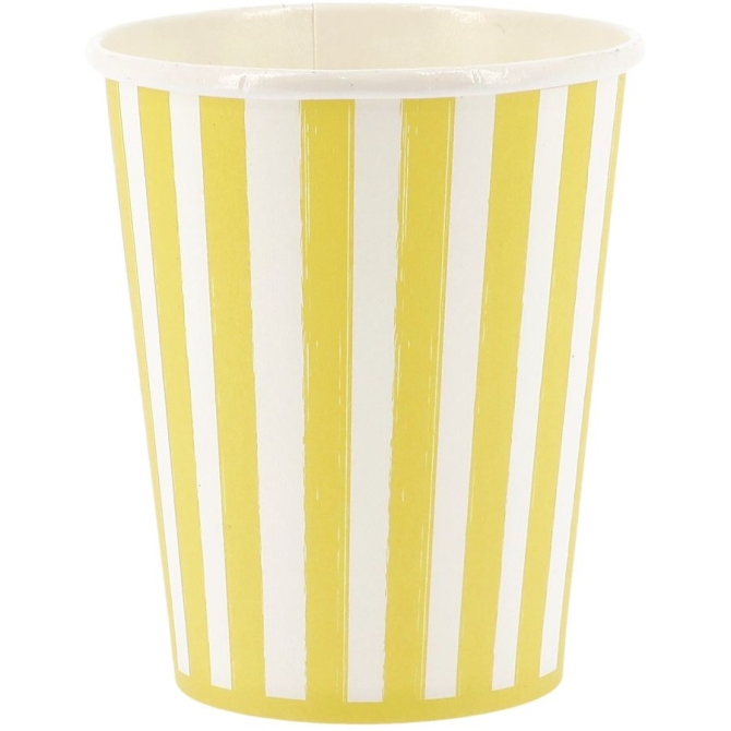6 Gobelets Mix&Match  Jaune et Blanc 