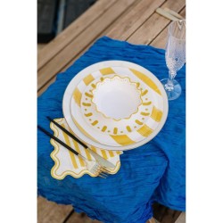 10 Serviettes Mix&Match  Jaune et Blanc. n1