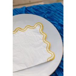 10 Serviettes Mix&Match  Jaune et Blanc. n2