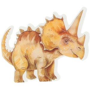 10 Serviettes Dinosaures Vert