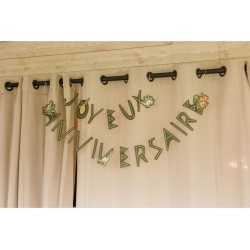 Guirlande Dinosaures Vert  Joyeux Anniversaire. n1