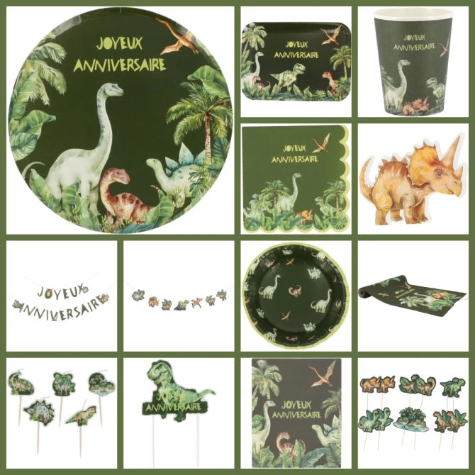 Maxi Bo�te � F�te Dinosaures Vert 