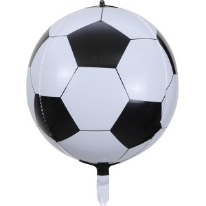 Ballon Aluminium Hlium Ballon de Foot Blanc et Noir -  55 cm