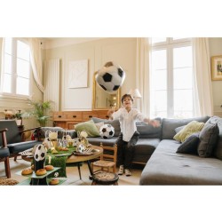 Ballon Aluminium Hlium Ballon de Foot Blanc et Noir -  55 cm. n3