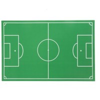 8 Sets de Table Terrain de Football Vert et Blanc - 40x26 cm
