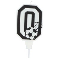 Bougie Football Chiffre 0 - 8.5 cm