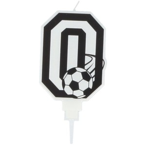 Bougie Football Chiffre 0 - 8.5 cm