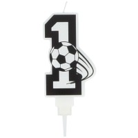 Bougie Football Chiffre 1 - 8.5 cm