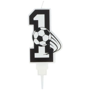 Bougie Football Chiffre 1 - 8.5 cm