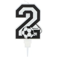 Bougie Football Chiffre 2 - 8.5 cm