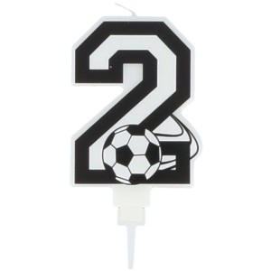 Bougie Football Chiffre 2 - 8.5 cm