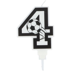 Bougie Football Chiffre 4 - 8.5 cm