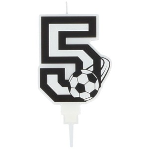 Bougie Football Chiffre 5 - 8.5 cm