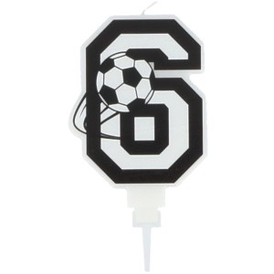 Bougie Football Chiffre 6 - 8.5 cm