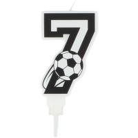 Bougie Football Chiffre 7 - 8.5 cm