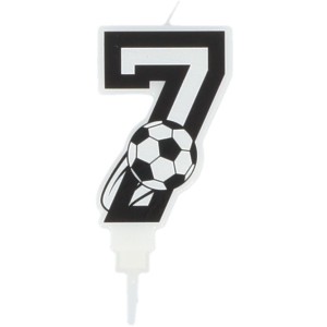 Bougie Football Chiffre 7 - 8.5 cm