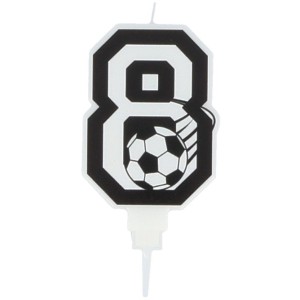 Bougie Football Chiffre 8 - 8.5 cm