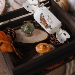 Assortiment de Feuilles d Érable, Brindilles et Champignons en Résine. n°3