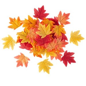 Lot de 50 Feuilles d'rable Dgrad de Couleurs Automnales - 10 cm