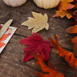 Lot de 50 Feuilles d rable Dgrad de Couleurs Automnales - 10 cm. n1