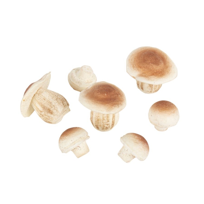 Lot de 7 Champignons en Mousse Couleur Naturelle 
