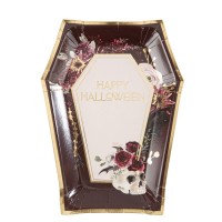 8 Assiettes Cercueil 