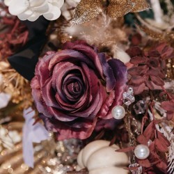 Couronne de 3 Roses et Feuillages Witchyland -  50 cm. n1