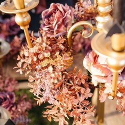 Couronne de 3 Roses et Feuillages Witchyland -  50 cm. n7