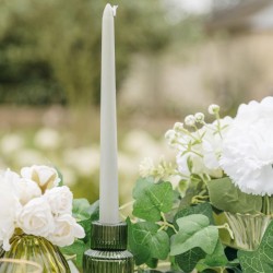 2 Bougies Flambeau en Cire  Vert-de-Gris. n1