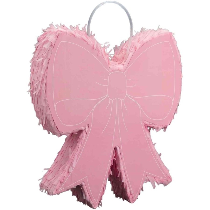 Pinata N�ud Rose - 39 cm 
