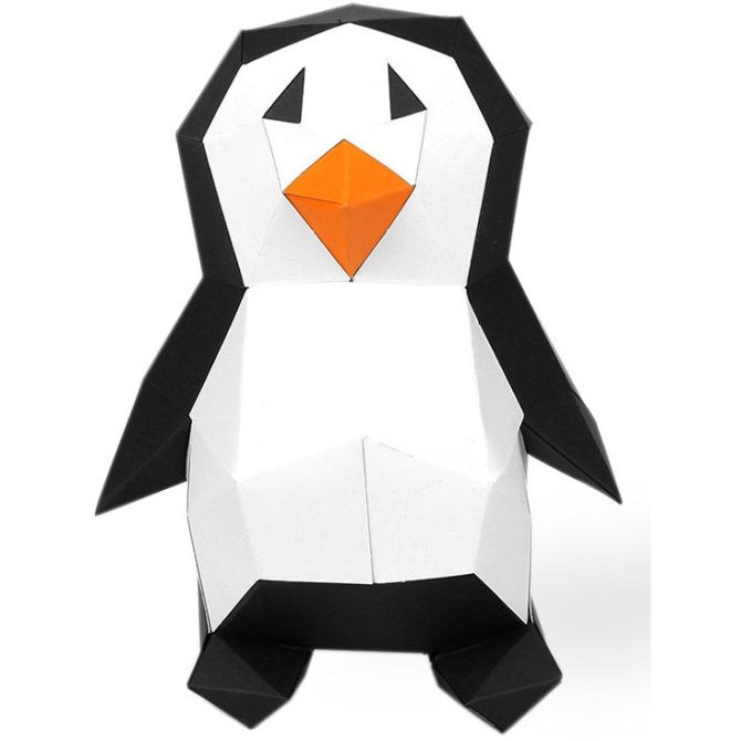 Trophe Petit Pingouin - Papier 3D 