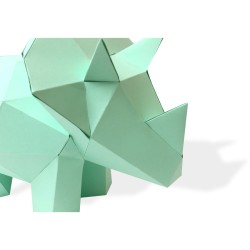 Trophée Petit Tricératops - Papier 3D. n°2