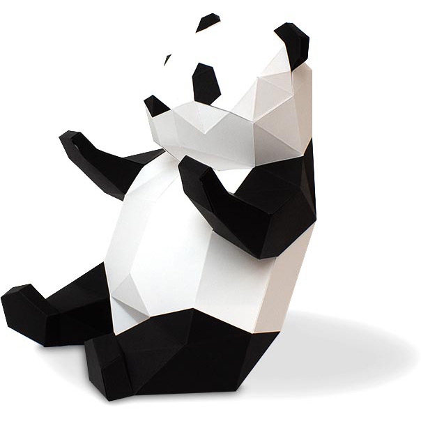 Trophée Petit Panda - Papier 3D 