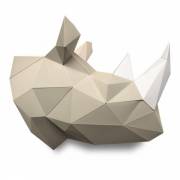 Trophée Rhinocéros Naturel - Papier 3D