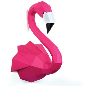Trophée Flamant Rose - Papier 3D