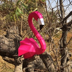 Trophe Flamant Rose - Papier 3D. n4