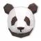 Trophée Tête Panda - Papier 3D images:#0