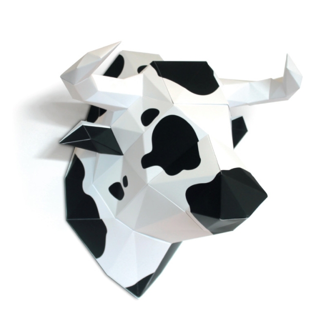 Trophe Vache - Papier 3D 