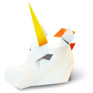 Masque Licorne - Papier 3D