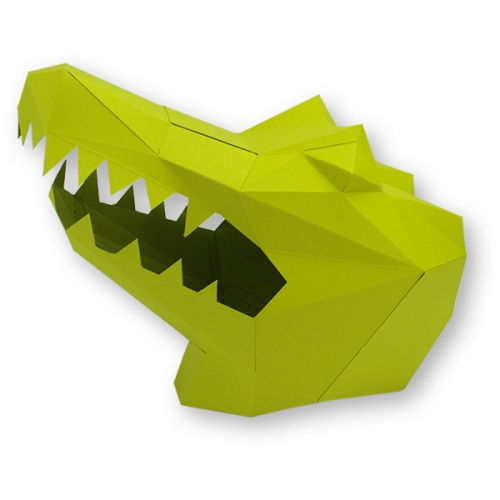 Masque Crocodile - Papier 3D 
